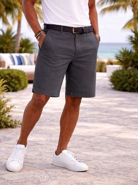 Hudson Chino Shorts Men’s Size 31 Gray 8” Inseam Tailored Stretch Modern Fit